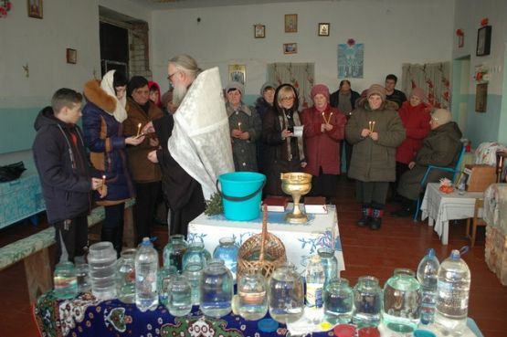 Великое освящение воды в с. Маркеево