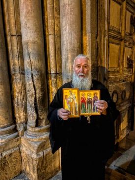 Освящение икон на Святой Земле для нашего храма