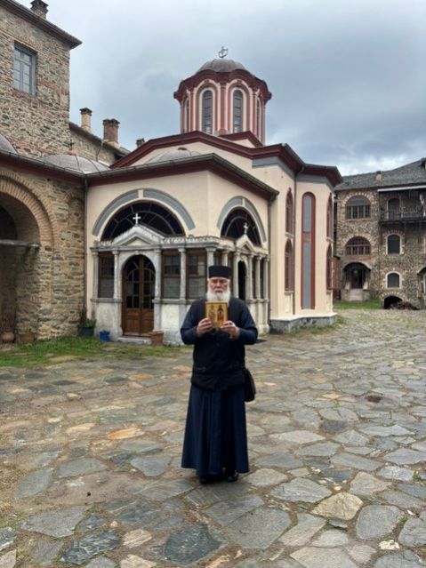 Освящение икон на Святой Горе Афон для нашего храма