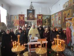 Наш настоятель с иконой «Мати Молебница» посетил храм Рождества Иоанна Предтечи пгт. Чаплинка